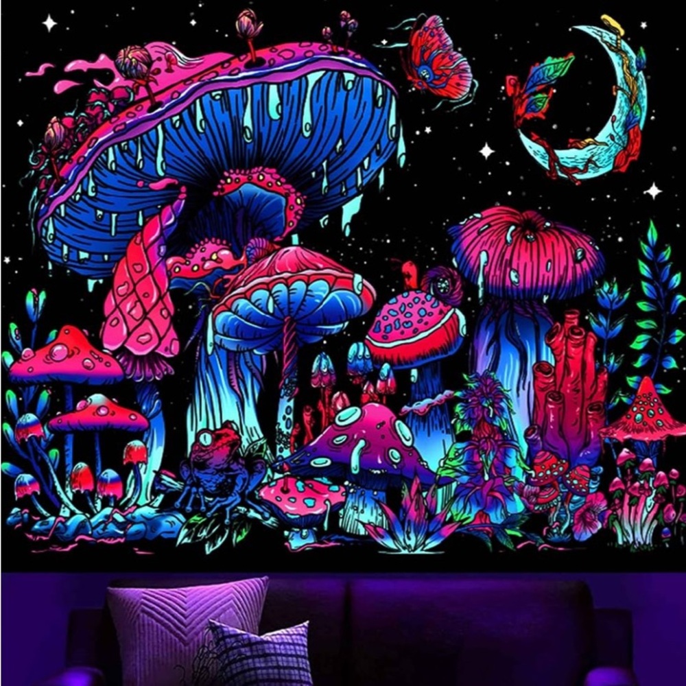 Psychedelic Mushroom Tapestry